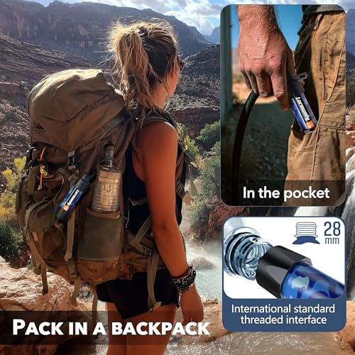Water Fliter Straw - Personal Water Purifier, Camping Water Filtration System, Straw Water Purification - Outdoor Emergency and Survival Gear for Hiking, Camping and Travel (2pcs) - Image 6