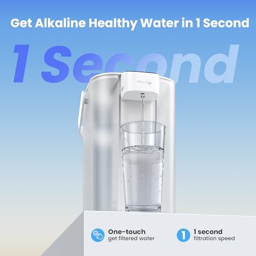 Waterdrop Alkaline Electric Water Filter Pitcher, Rechargeable Water Dispenser, Instant 200-Gallon 15-Cup Countertop Purifier, NSF/ANSI 42, Reduce PFOA/PFOS, Chlorine, Lead, White, with 1 Filter - Image 7