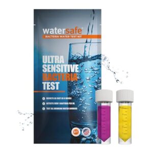 Watersafe® Bacteria Water Test Kit – USA-Made – Results as Fast as 6 Hours – Detects Coliform (Inc. E. coli) & Non-Coliform Bacteria in Drinking, Well & Tap Water – Lab-Quality Testing – 1 Pack