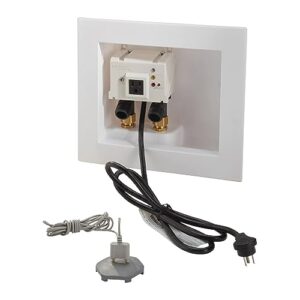 Watts A2C-SC-WB Series Intelliflow 1/2″ Washing Machine Smart Water Shutoff Valve with Leak Sensor, Inlet Adapters, Wall Box, Automated Flood Detection with Real-Time Text and E-mail Alerts
