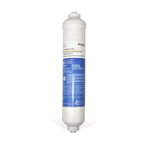 Whirlpool Inline Water Filter WHKF-IMTO, 1/4″ Quick Connect Fits Refrigerator, Ice Maker, NSF/ANSI 42 Certified Reduces Chlorine Taste & Odor for Drinking Water and Filtered Ice, 6 Month Filter Life
