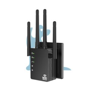 WiFi Extender Signal Booster with Ethernet Port, Dual Band 5GHz/2.4GHz, Up to 12880 Sq. Ft Coverage, WiFi Range Extender for Home and Outdoors, 1200Mbps WiFi Booster