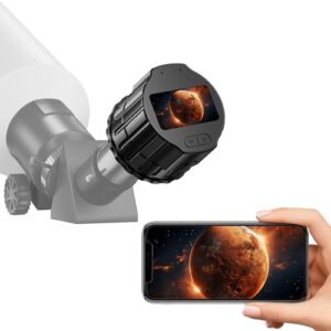 WiFi Telescope Camera Eyepiece, 64G Electronic Eyepiece Camera with 1.5″ Screen, Astronomy Camera Fits to 28mm- 50mm Scopes, Perfect for Astrophotography, Birds Watching