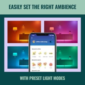 WiZ LED Smart Light Bulbs, Sunset to Sunrise Automation + Motion Detection + Control with Voice or App, Full Color A19 60W 800LM E26 Indoor, Matter Compatible – 6 Pack