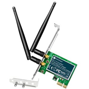 Wireless N Dual Band 600Mbps (2.4GHz 300Mbps or 5GHz 300Mbps) PCIE WiFi Adapter for Windows 11, 10, 8.x, 7, XP (32/64bit) and Windows Server Desktop PCs, 2X2 MIMO PCIE WiFi Card (FS-N600)