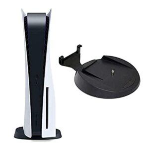 XBERSTAR PS5 Stand Replacement Vertical Stand with Screw for PlayStation 5 Console Digital Edition and Disc Version (Black ps5 Base)