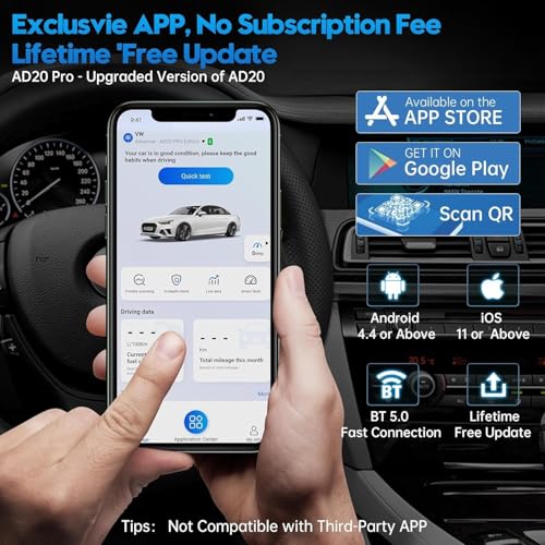 XTOOL AD20 Pro OBD2 Scanner for Car 2025 Wireless Code Reader for iPhone & Android, All System Diagnostic Tool for Check Engine, ABS, SRS, Oil Reset, Voltage, Performance Test, No Subscription Fee - Image 7