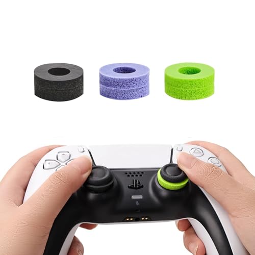 YOKRWO 6 Precision Rings for Xbox, Precision Rings for PS5, Gaming Accessories for Playstation 5 Accessories, for for Xbox Accessories, for PS5 Accessories(Black/Purple/Green)