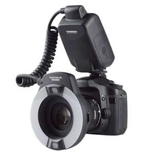 YONGNUO YN-14EX YN14EX TTL Macro Ring Flash, LED Flash Light with Adapter Ring for Canon EOS DSLR Cameras, as Canon MR-14EX