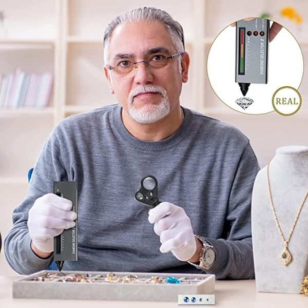 Yhkj High Accuracy Diamond Tester+30X60X Illuminated Jewelry Eye Loupe Mini Led Foldable Magnifying,Jewelry Diamond Detector Y-sss1 0 - Image 3