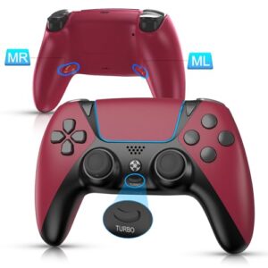 Ymir Controller for PS4 Controller, Luna Controller Wireless Compatible with Amazon Luna Game/Steam/PC Work for Fire TV/Apple TV/Mac/IOS/Windows with 2 Back Paddles (Red)