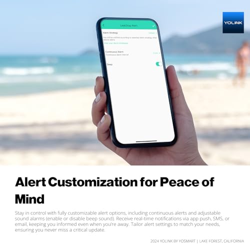 YoLink LeakStop 2 Washing Machine Leak Detector with Auto Shut-Off, Hot & Cold Water Valves, Flow Monitoring, 2 AA Battery Powered, LoRa Smart System, Hub Required - Image 6
