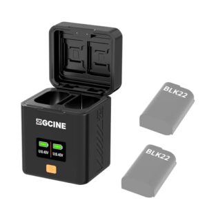 ZGCINE PS-BLK22 Dual USB-C Charger Case Box with PD Fast Charging for Panasonic DMW-BLK22, Compatible with LUMIX S5 S5M2 S5M2X S9 GH7 GH6 GH5M2 GH5S GH5 G9 G9M2, NOT Built-in Battery