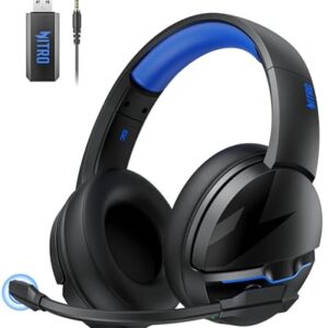 acer 2.4GHz Flex Wireless Gaming Headset | Non-Stop 100H Battery | Dynamic 50mm Drivers | Clear Voice Mic | Bluetooth5.3, 3.5mm | Gaming Headphones for PC, Meeting, Music, PS4 Headset& PS5 Headset