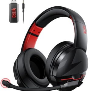 acer PS5 Headset | Non-Stop 100H Battery | Dynamic 50mm Drivers | Clear Voice Mic | Bluetooth5.3, 3.5mm | Gaming Headphones for PC, Meeting, Music, PS4 & Wireless Gaming Headset