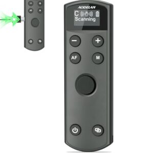 for Canon Wireless Camera Remote Control – Aodelan Rechargeable Shutter Release with OLED Screen for R3/ R10/ M50/ EOS M6 Mark II/R/RP /90D /6D Mark II /R5/T7i/G7 X Mark III;Replaces BR-E1 (Black)