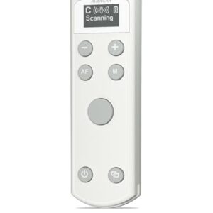 for Canon Wireless Camera Remote Control – Aodelan Rechargeable Shutter Release with OLED Screen for R3/ R10/ M50/ EOS M6 Mark II/R/RP /90D /6D Mark II /R5/T7i/G7 X Mark III;Replaces BR-E1 (White)