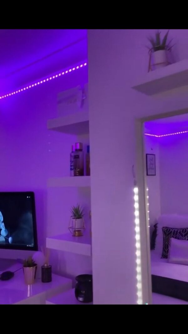 hyrion Smart LED Lights for Bedroom 100ft, Voice Control Strip Lights with Alexa and Google Assistant, RGB Color Changing, Music Sync WI-FI Led Lighting with App Controlled for Room Decor(2 * 50ft) - Image 8