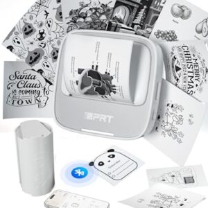 iDPRT Sticker Printer Mini Thermal Portable Printer & Pocket-Sized Sticker Maker, Ideal for Learning Notes, DIY Projects & Kids Gifts, Grey