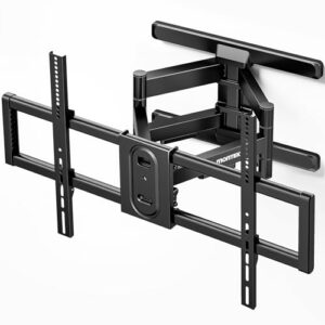 monTEK Full Motion TV Wall Mount for 43″–95″ TVs, Pre-Assembled & 132lbs 4X Tested, Heavy Duty TV Mount with Tool-Free Tilt/Swivel/Extension, Max VESA 800×400, Fits 16″/18″ Studs