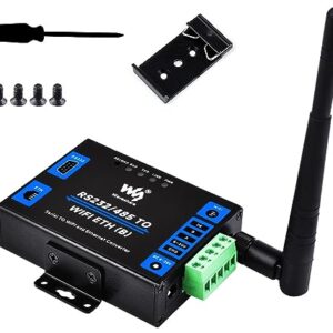 waveshare RS232/485 to WiFi and Ethernet Converter Serial Server, Modbus Gateway, MQTT Gateway,Serial Port to HTTPD Client, Allow Serial Port to WiFi, Serial Port to Ethernet, Ethernet to WiFi