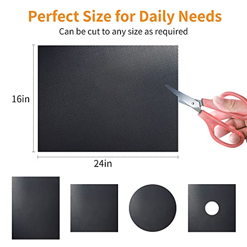4 Pack Large Oven Liners for Bottom of Electric Gas Oven Reusable,17"x 25" Thick Heavy Duty Nonstick Teflon Oven Mat, Heat Resistant Grill Mats Outdoor, Easy to Clean Gas Stove Liners - Image 3
