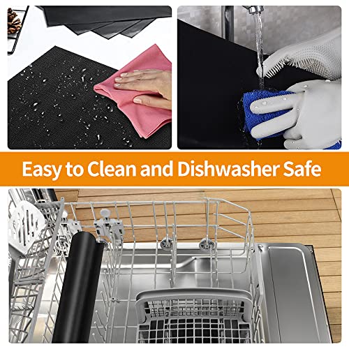 4 Pack Large Oven Liners for Bottom of Electric Gas Oven Reusable,17"x 25" Thick Heavy Duty Nonstick Teflon Oven Mat, Heat Resistant Grill Mats Outdoor, Easy to Clean Gas Stove Liners - Image 7