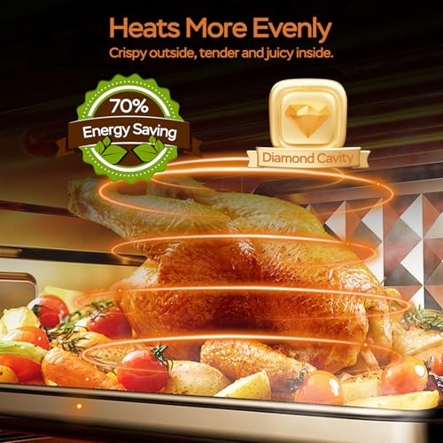 Air Fryer, Geek Chef Convection Air Fryer Toaster Oven, 4 Slice Toaster Airfryer Countertop Ovens, Electric Hot Ovens Oilless Cooker, Accessories & E-Recipes Included, ETL Listed, 16QT - Image 7