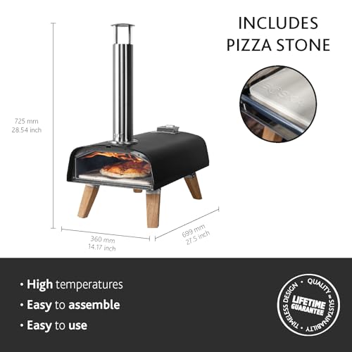 BOSKA Pizza Oven Outdoor Pro Pellet - Portable Pellet Pizza Oven - Pizza in 90s seconds - Wood Pellets - Outdoor Cooking - Includes Bottle Opener and Pizza Stone - Image 4