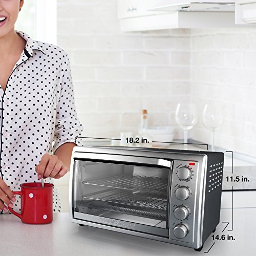 Black+Decker TO4314SSD Rotisserie Convection Countertop Toaster Oven, Stainless Steel - Image 3