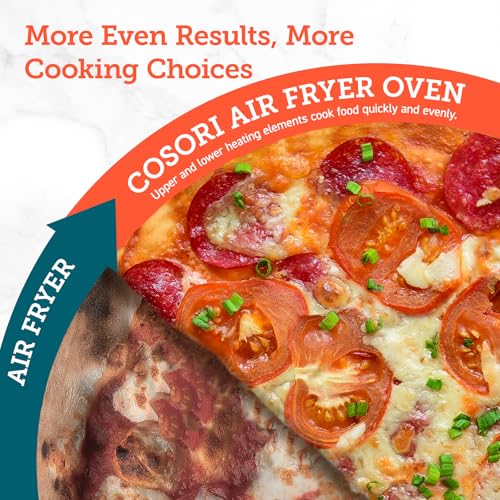 COSORI Smart 12-in-1 Air Fryer Toaster Oven Combo, Airfryer Convection Oven Countertop, Bake, Roast, Reheat, Broiler, Dehydrate, 75 Recipes & 3 Accessories, 26QT, Silver-Stainless Steel - Image 4