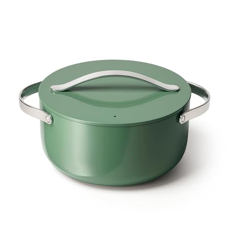 Caraway Nonstick Ceramic Dutch Oven Pot with Lid (6.5 qt, 10.5") - Non Toxic, PTFE & PFOA Free - Oven Safe & Compatible with All Stovetops (Gas, Electric & Induction) - Sage - Image 2