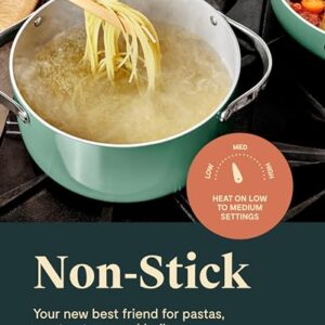 Caraway Nonstick Ceramic Dutch Oven Pot with Lid (6.5 qt, 10.5″) – Non Toxic, PTFE & PFOA Free – Oven Safe & Compatible with All Stovetops (Gas, Electric & Induction) – Marigold