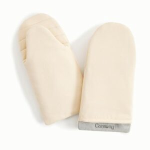 Caraway Oven Mitts – 100% Organic Cotton Oven Mitt – Double-Layer & Stain-Resistant Stitching – Safe Handling of Hot Kitchenware – Set of 2 – Cream