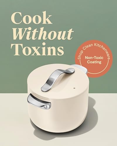 Caraway Petite Cooker - 2 Qt Ceramic Coated Pot - Free From Forever Chemicals - Perfect for Rice, Grains, or Sauces - Sage - Image 4