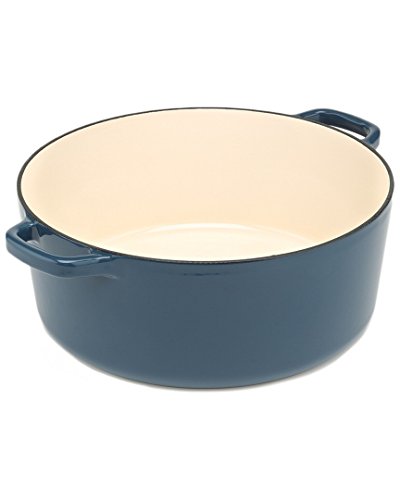 Cuisinart Chef's Classic Enameled Cast Iron Round Covered Casserole (Provencial Blue, 7- Quart) - Image 3