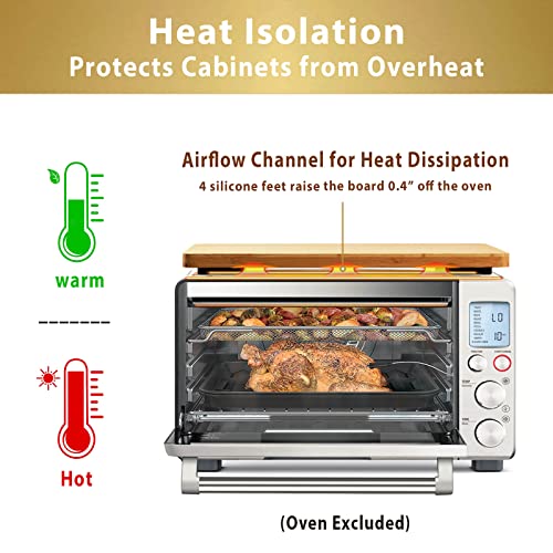 Cutting board Compatible with Breville BOV800XL/845BSS/860BSS Smart Oven Air Fryer, Accessories for Countertop Convection Oven, Heat Resistant Silicone Feet, Creates Storage Space, Protects Cabinets - Image 6
