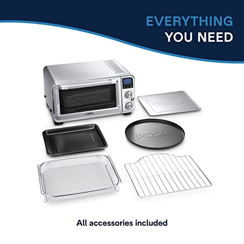 De'Longhi Digital Air Fry Convection Toaster Oven 14L Stainless Steel, Air Fry Oven, 9-in-1, Grills, Broils, Bakes, Roasts, Reheats, Keep Warm, Non-Stick, Scratch-Resistant Interior, 1800-Watts - Image 5