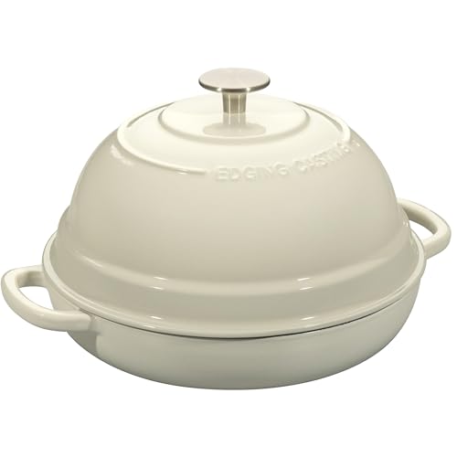 Enameled Cast Iron Dutch Oven Pot with Lid, Round Bread Oven for Homemade Sourdough Bread Baking, 6 Quart, White - Image 6