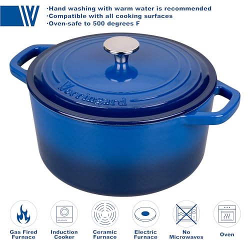 Enameled Cast Iron Dutch Oven Pot with Lid, for Bread Baking, Round Bread Oven- include Sourdough Bread Baking Supplies Set, 6QT, Blue - Image 4