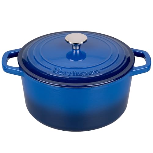Enameled Cast Iron Dutch Oven Pot with Lid, for Bread Baking, Round Bread Oven- include Sourdough Bread Baking Supplies Set, 6QT, Blue - Image 5