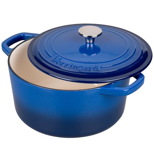 Enameled Cast Iron Dutch Oven Pot with Lid, for Bread Baking, Round Bread Oven- include Sourdough Bread Baking Supplies Set, 6QT, Blue - Image 6