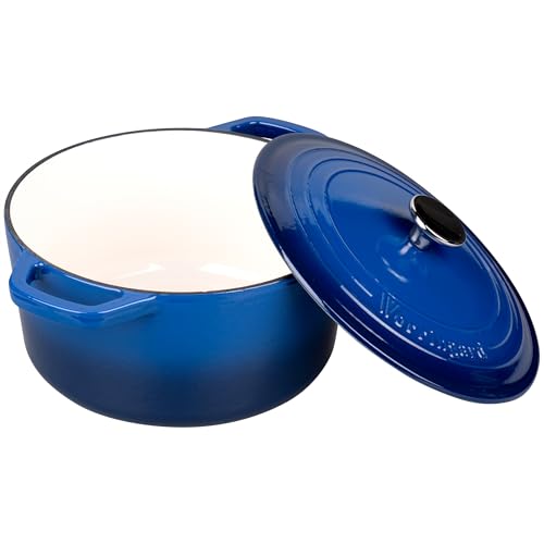 Enameled Cast Iron Dutch Oven Pot with Lid, for Bread Baking, Round Bread Oven- include Sourdough Bread Baking Supplies Set, 6QT, Blue - Image 8