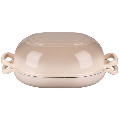 Enameled Cast Iron Sourdough Bread Oven, Dutch Oven, Loaf Cast Iron Bread Pan for Homemade Bread Baking, Meatloaf Pan with Lid, 7QT, Latte - Image 8