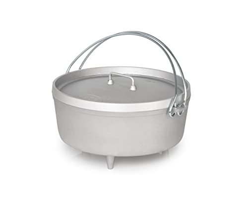 GSI Outdoors Aluminum 12' Dutch Oven | Dutch Oven with Fixed Legs for Camping, Cabin and Home Kitchen