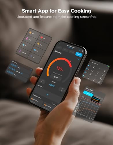 GoveeLife Digital Meat Thermometer Wireless with 4 Probes, WiFi Bluetooth Food Thermometer for Cooking, Long Range Probe Monitoring, Rechargeable Base, APP Alerts Recipes for BBQ, Oven, Grill, Smoker - Image 6