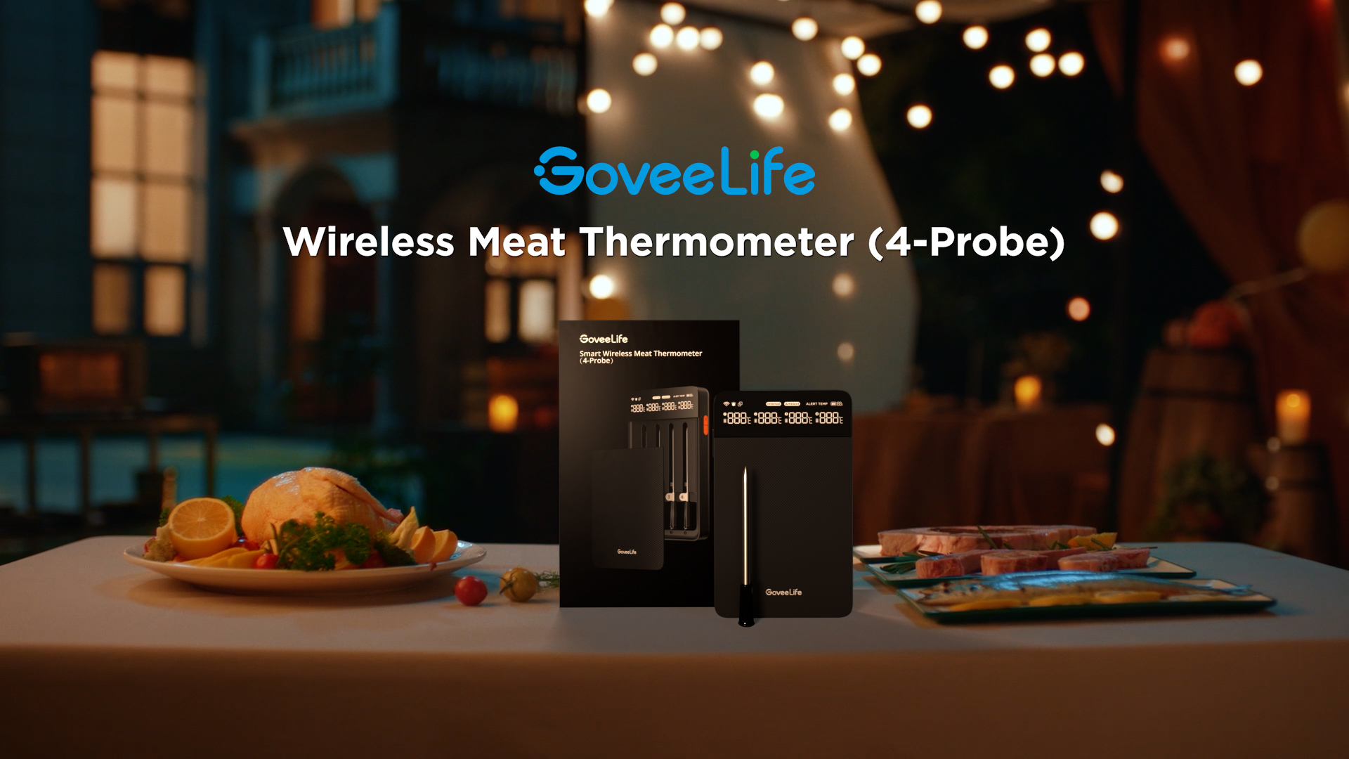 GoveeLife Digital Meat Thermometer Wireless with 4 Probes, WiFi Bluetooth Food Thermometer for Cooking, Long Range Probe Monitoring, Rechargeable Base, APP Alerts Recipes for BBQ, Oven, Grill, Smoker - Image 8