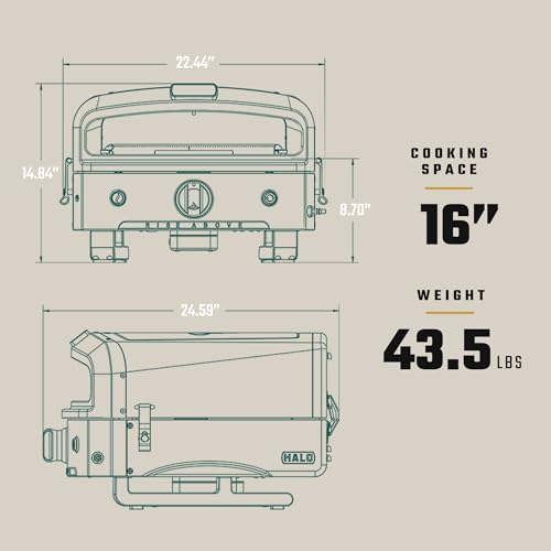 Halo Versa 16 Propane Gas Outdoor Pizza Oven with Rotating Cooking Stone | Portable Appliance for all Outdoor Kitchens - Image 3