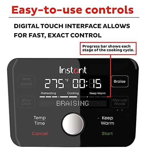 Instant Electric Round Dutch Oven, 6-Quart 1500W, From the Makers of Instant Pot, 5-in-1: Braise, Slow Cook, Sear/Sauté, Cooking Pan, Food Warmer, Enameled Cast Iron, Included Recipe Book, Green - Image 5