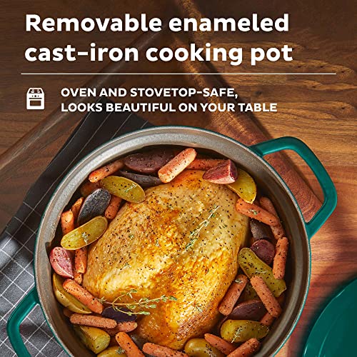 Instant Electric Round Dutch Oven, 6-Quart 1500W, From the Makers of Instant Pot, 5-in-1: Braise, Slow Cook, Sear/Sauté, Cooking Pan, Food Warmer, Enameled Cast Iron, Included Recipe Book, Green - Image 6